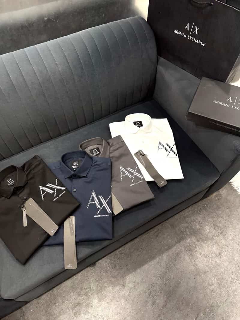 Arman i Exchange Black Logo Print Shirt With Premium Box Packing And Carry Bag
