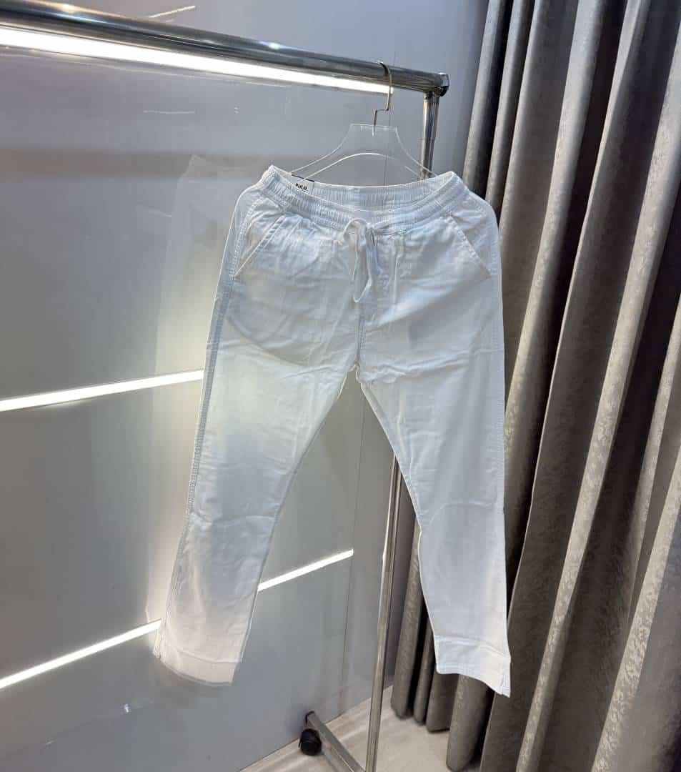 Ralph Lauren White Premium Classic Cotton Pant