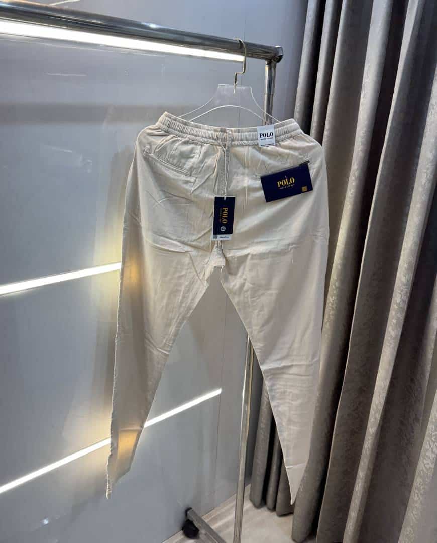 Ralp Lauren Cream Premium Classic Cotton Pant