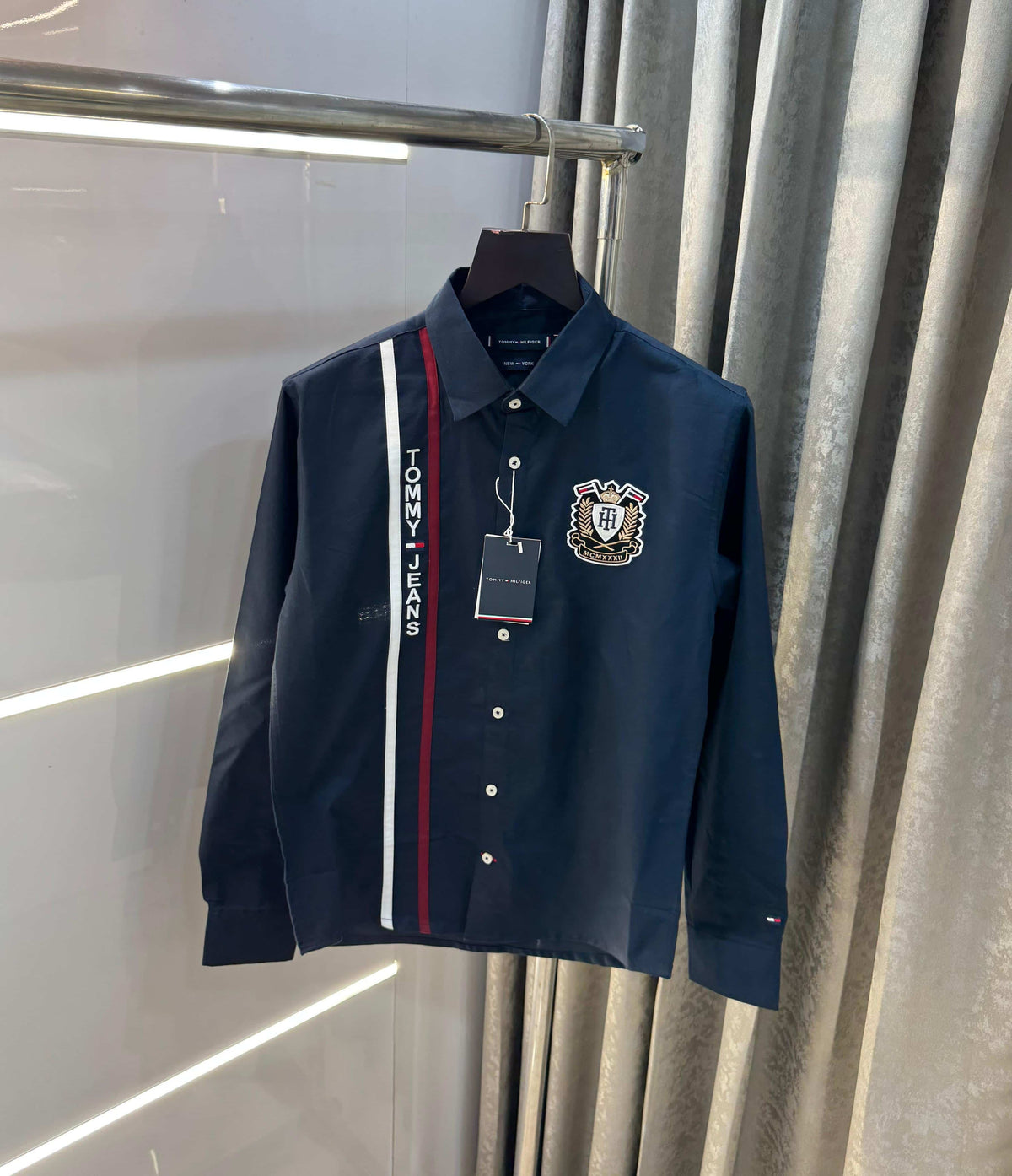 TOmmy Hilfiger navyy blue Logo Print Premium Shirt