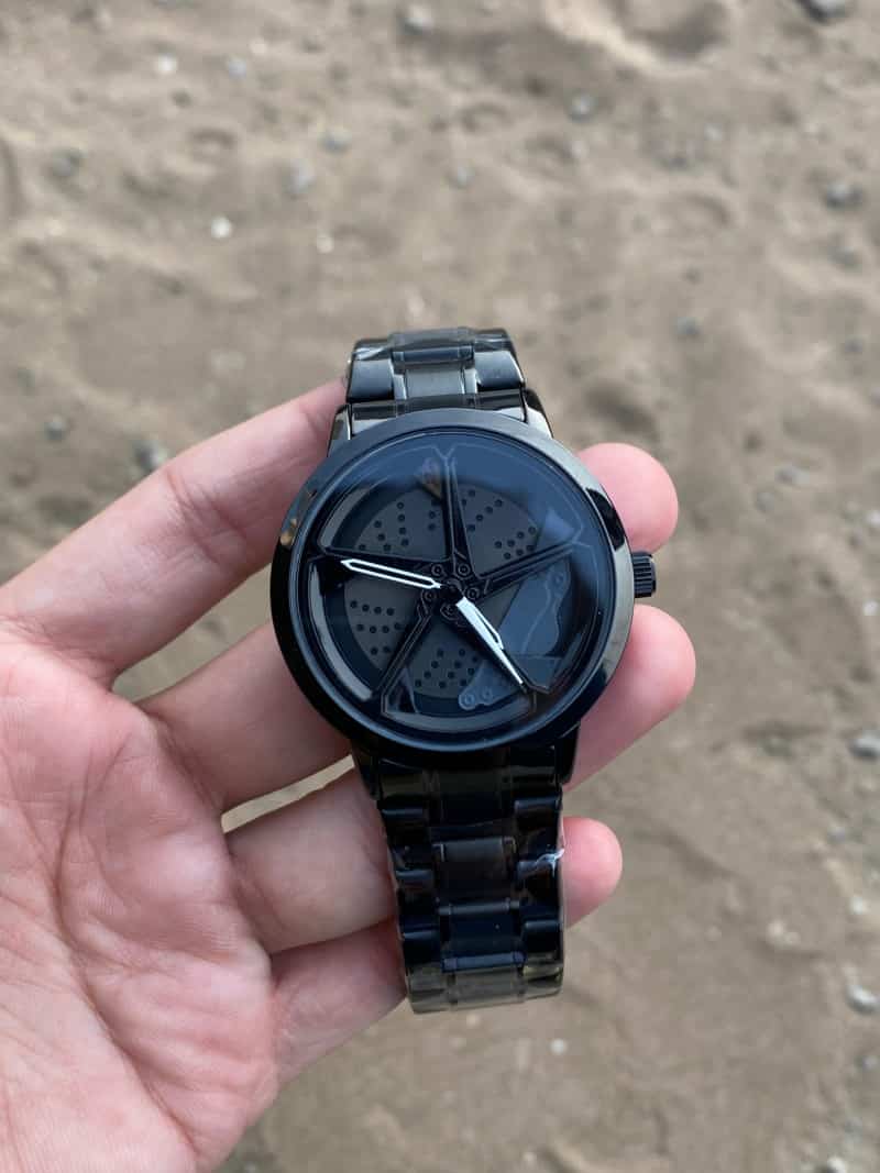 fossil spinner black grey