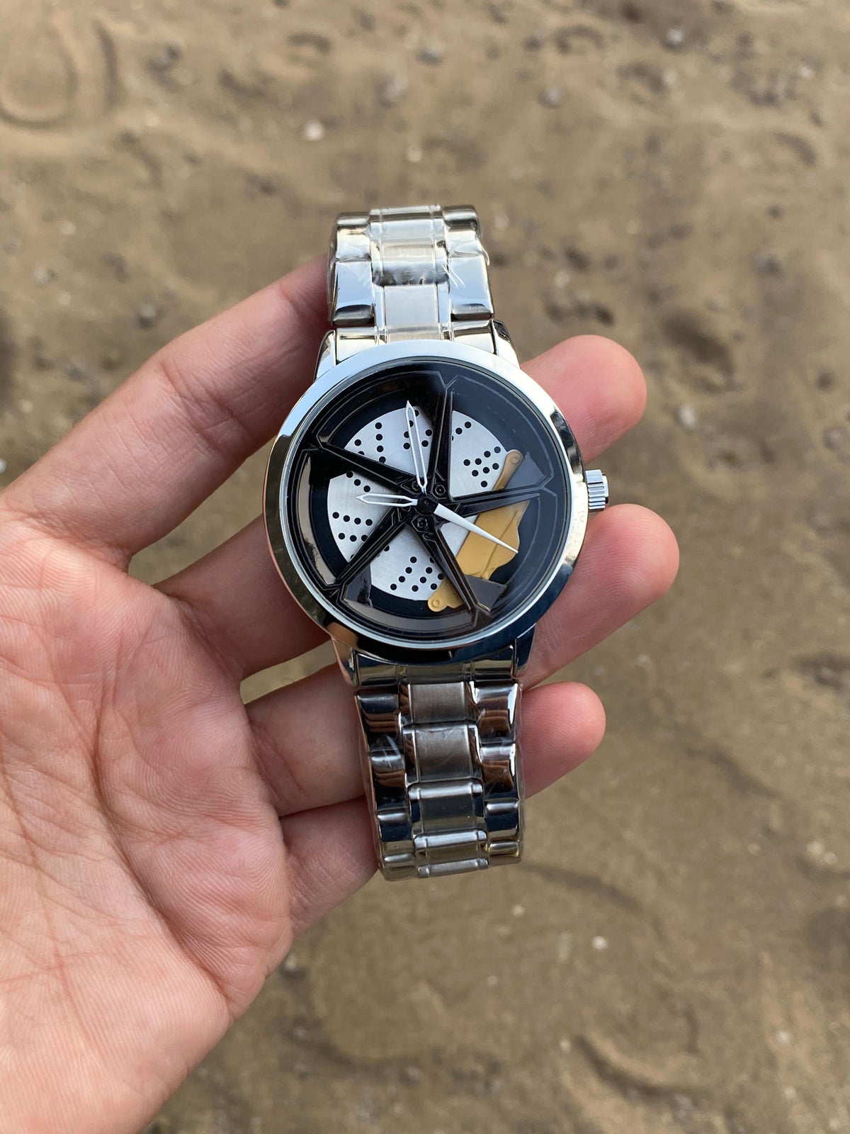 Fossil Spinner silver yellow