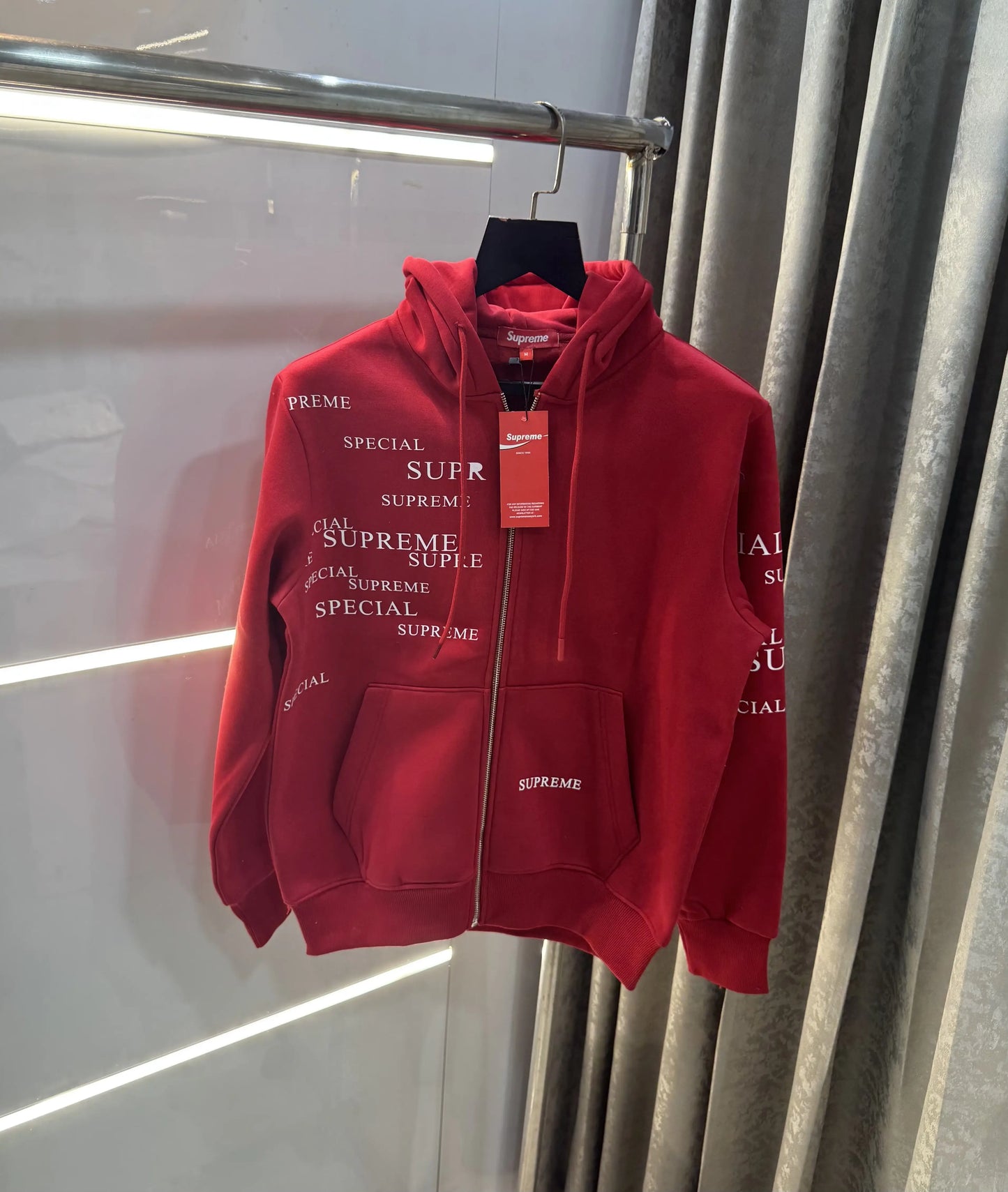 Suprem e Red Imported Zipper Jacket