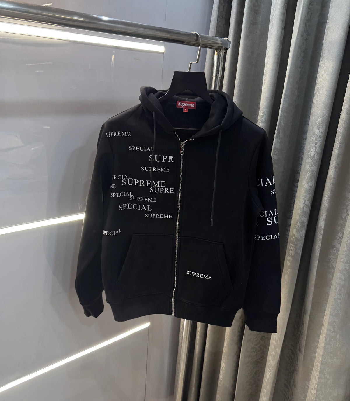 Suprem e Black Imported Zipper Jacket