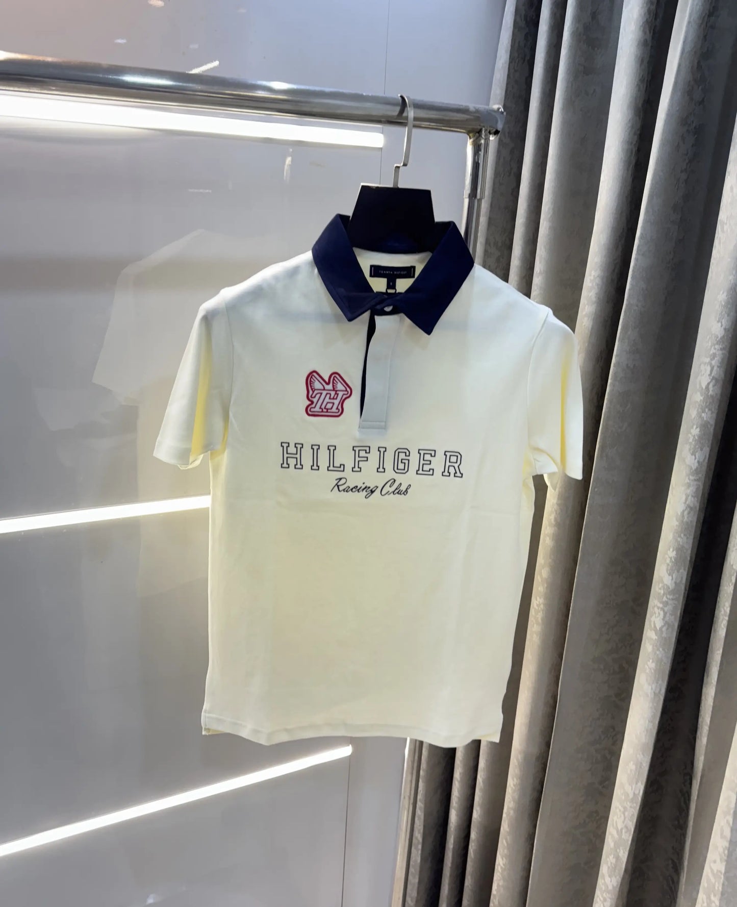 Tommy Hilfiger Cream Logo Work Premium Polo T-Shirt