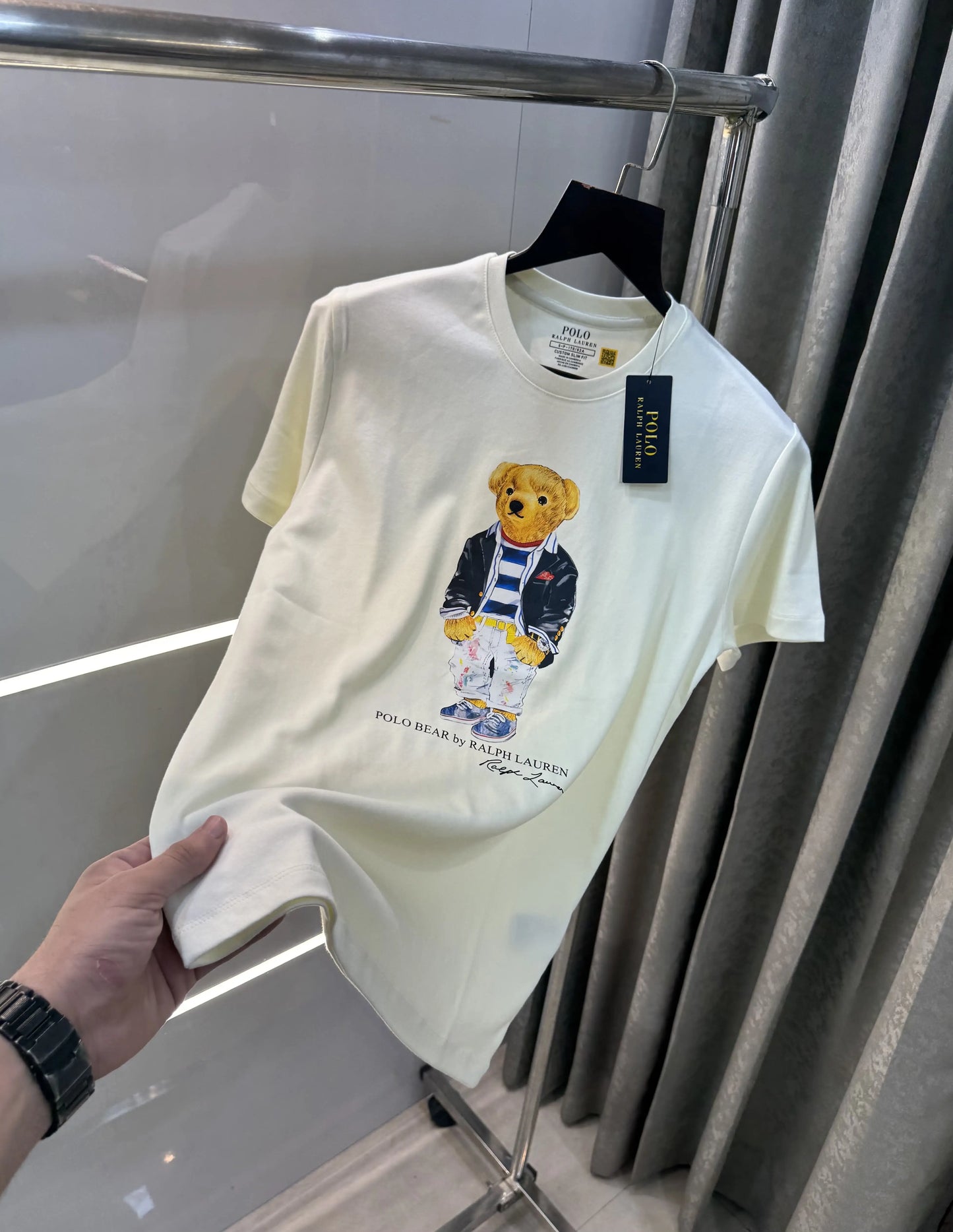 Ralp.h Laure n cream Teddy Logo Premium T-Shirt
