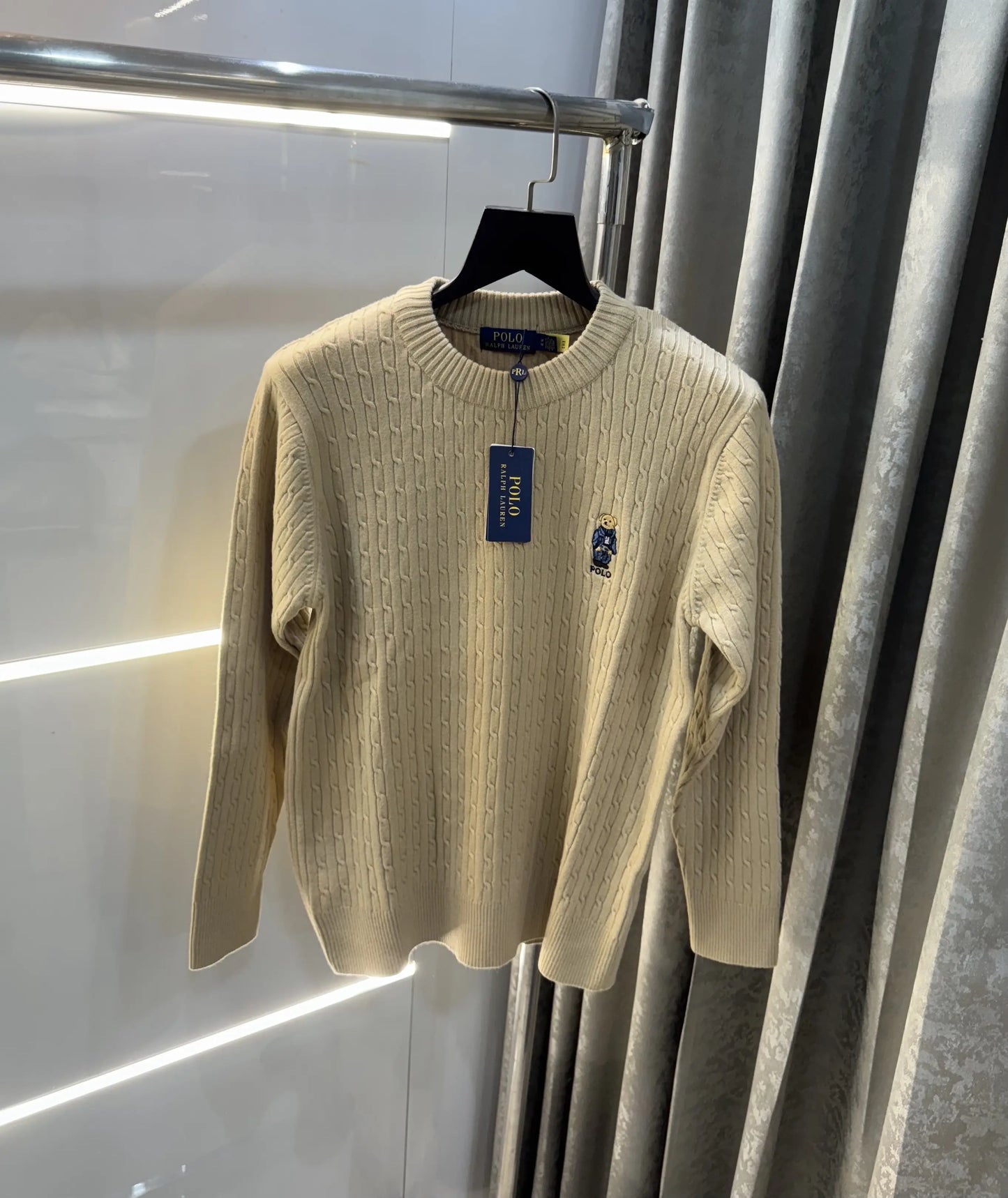 Ralp.h Laure n Beige Teddy Edition Imported Pull Over
