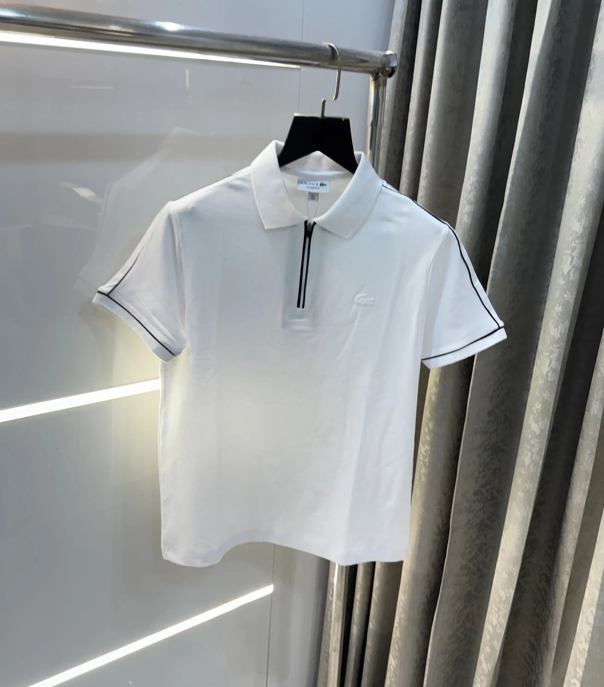 Lacost e White Logo Work Premium Polo T-Shirt