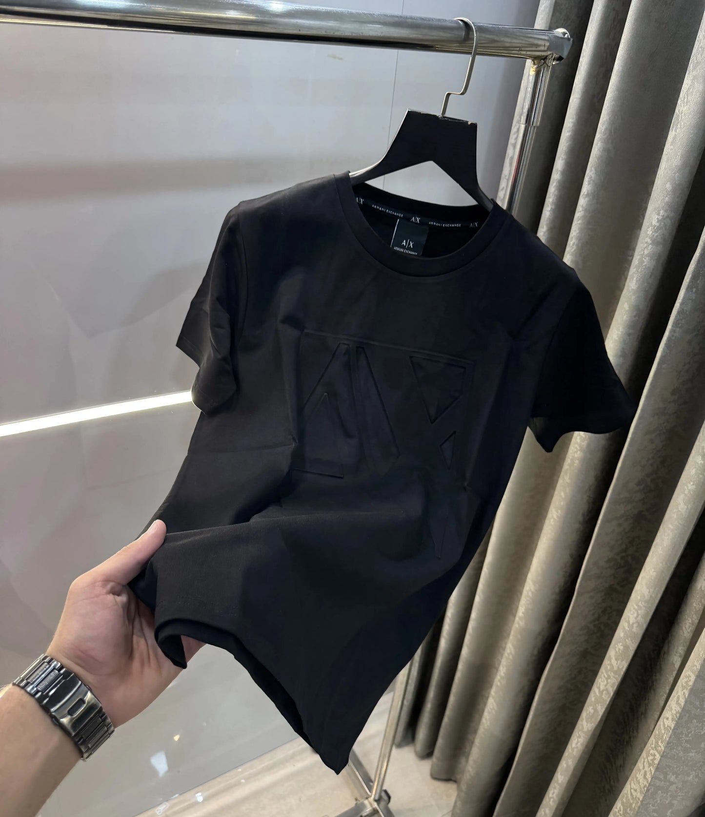 Arman i Exchange Black Embossed Work Premium T-Shirt