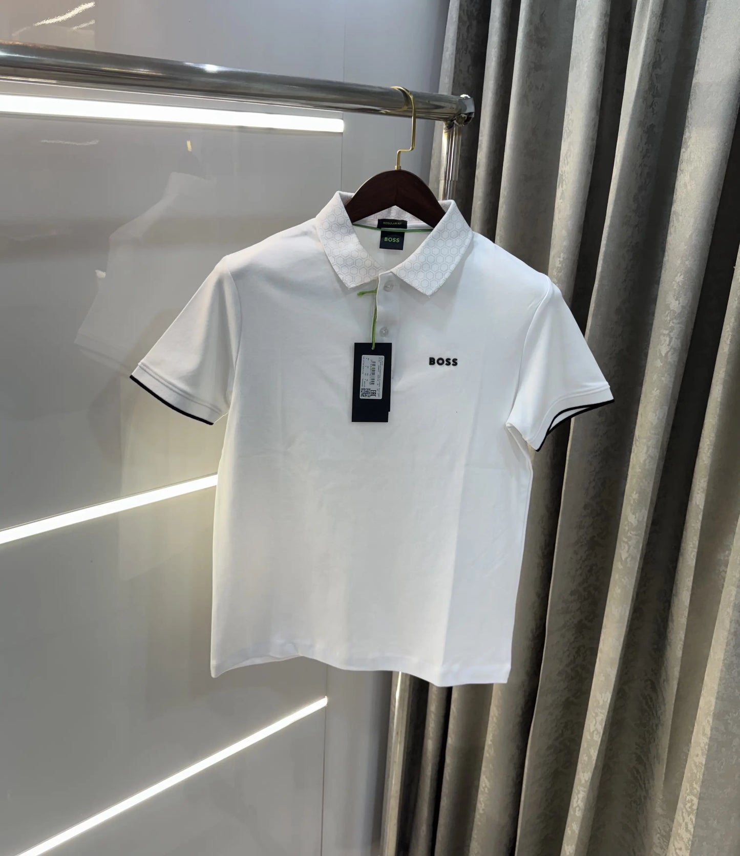 Hugo Boss White Premium Polo T-shirt
