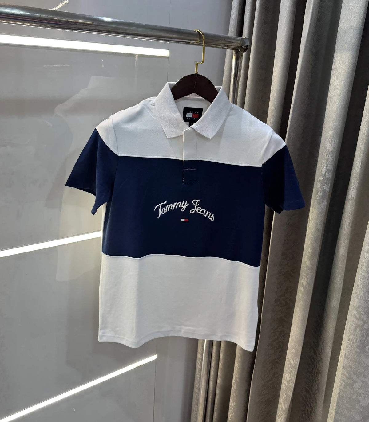 Tommy Hilfiger White Logo Work Premium Polo T-Shirt
