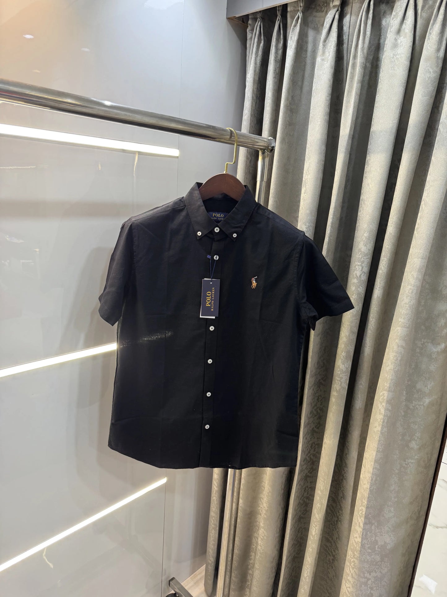 Ralph Lauren Black Premium Linen Shirt
