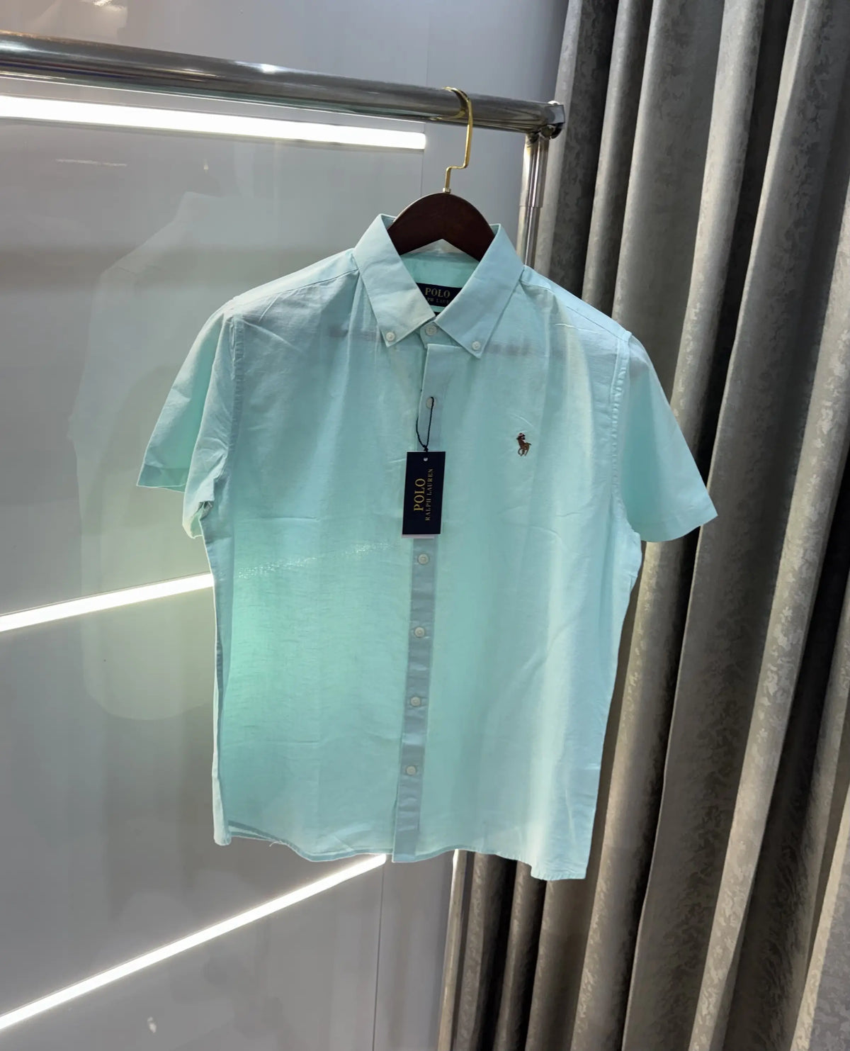 Ralph Lauren Aqua Green Premium Linen Shirt