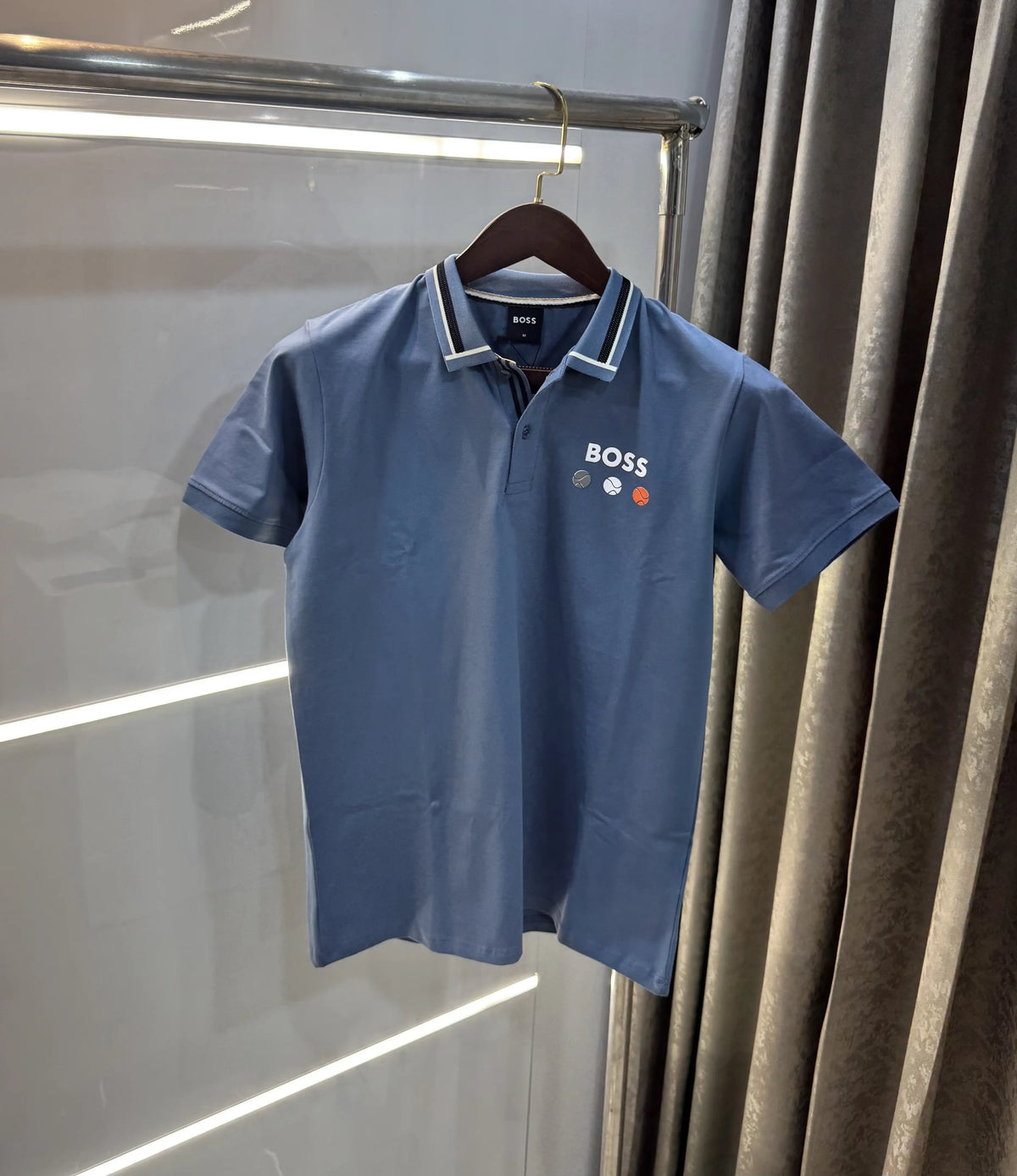 Hugo Boss Blue Premium Polo T-shirt With Box Packing
