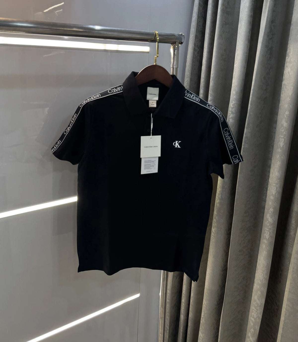 Calvin Klein Black Logo Work Premium Polo T-Shirt