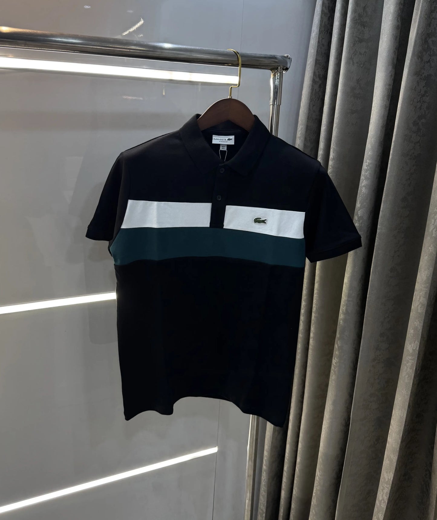 Lacost e Black Logo Work Premium Polo T-Shirt