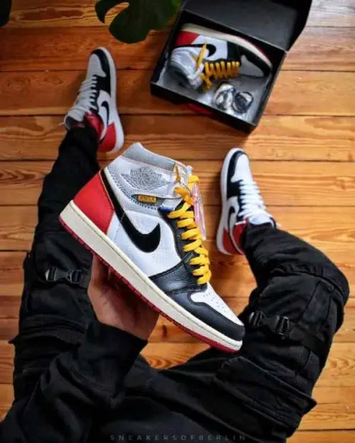 Nikke Jordan Retro 1 High X Union Black Toe Leather Surplus Semi UA
