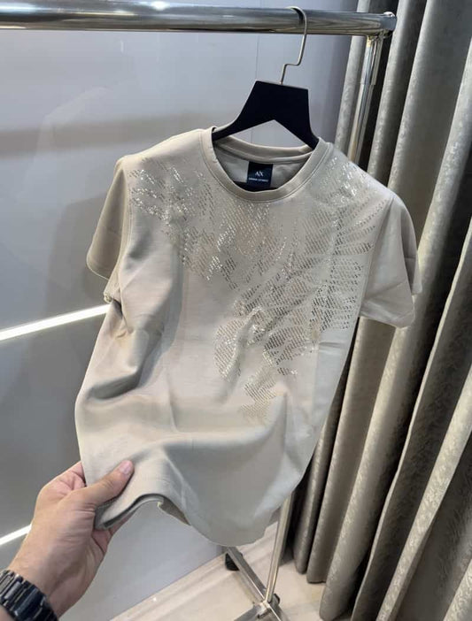 Arman i E...xchange Cream Eagle Print Imported T-Shirt
