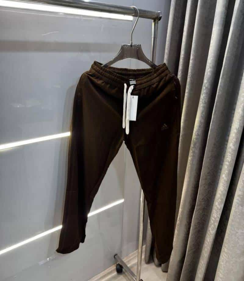 Adida s Brown Classic Embroidery Logo Premium Trackpant