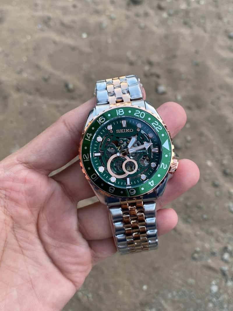 Seiko Automatic copper tuton green