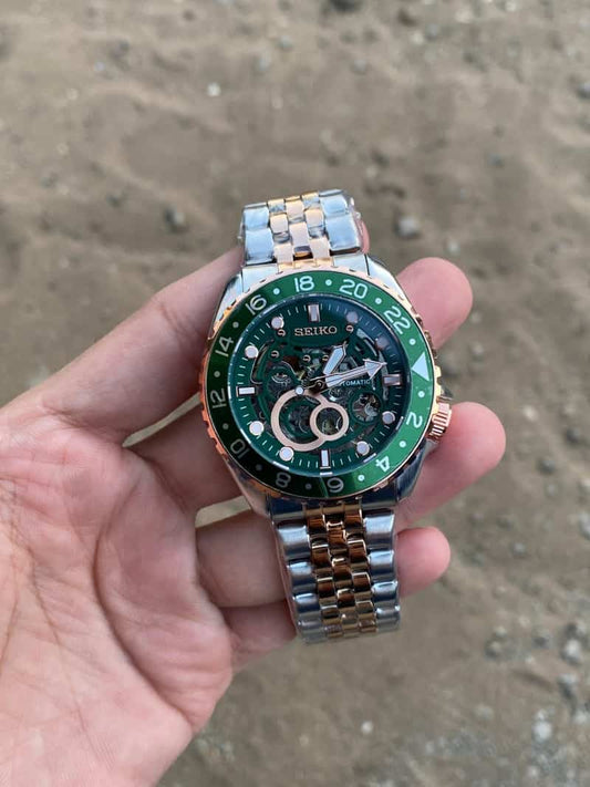 Seiko Automatic copper tuton green