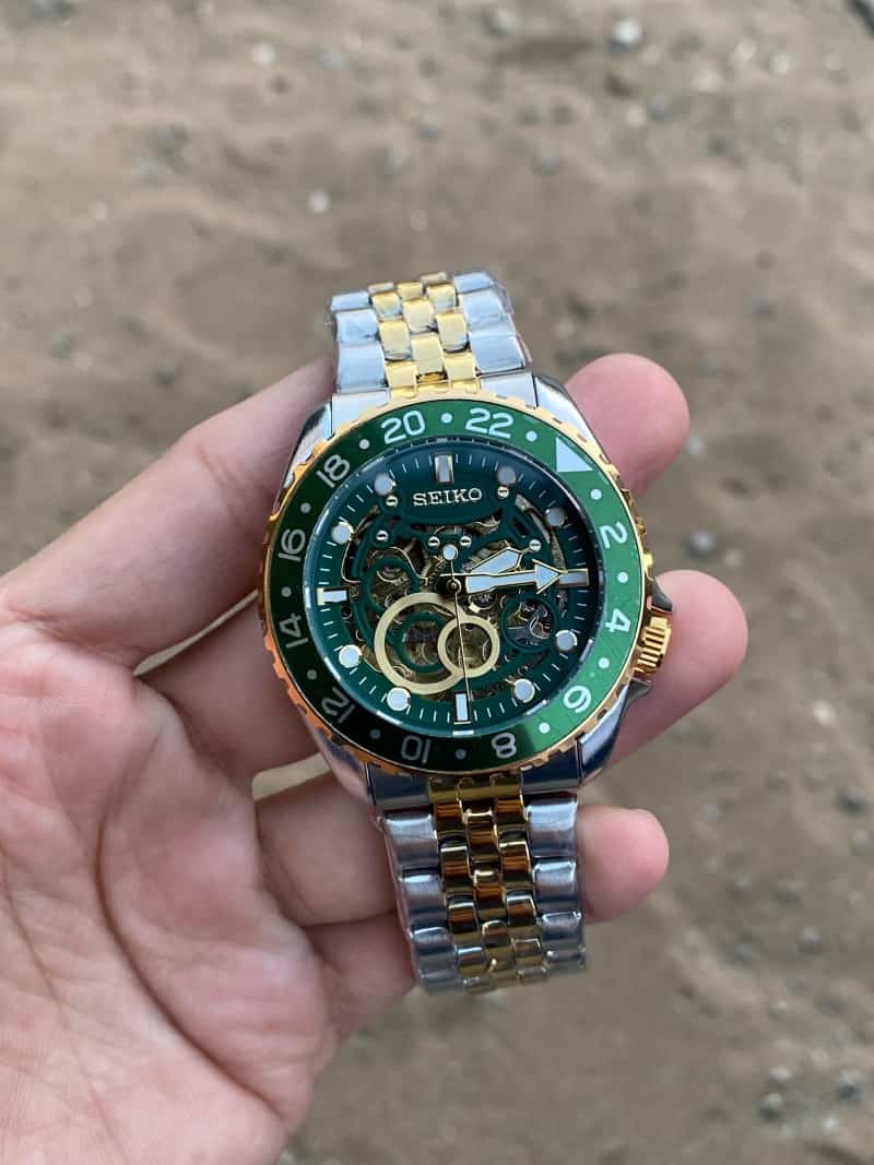Seiko Automatic gold tuton green