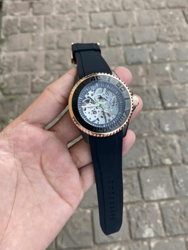 Seiko 5 Skelton black copper