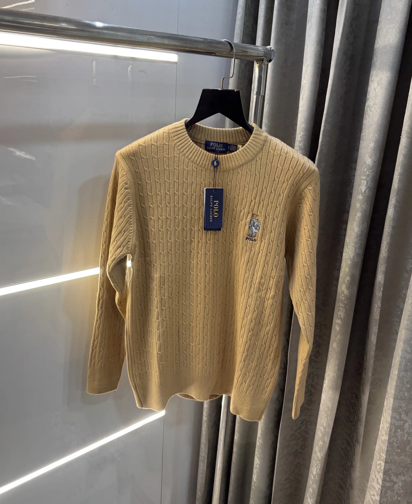 Ralph  Lauren Beige Teddy Edition Imported Pull Over