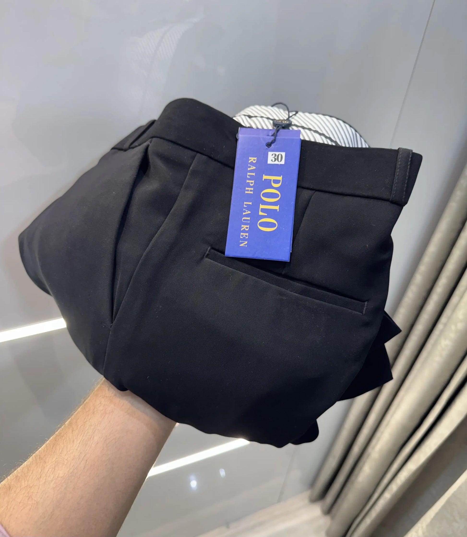 Ralph  Lauren Jet Black Imported Boot Cut Trouser