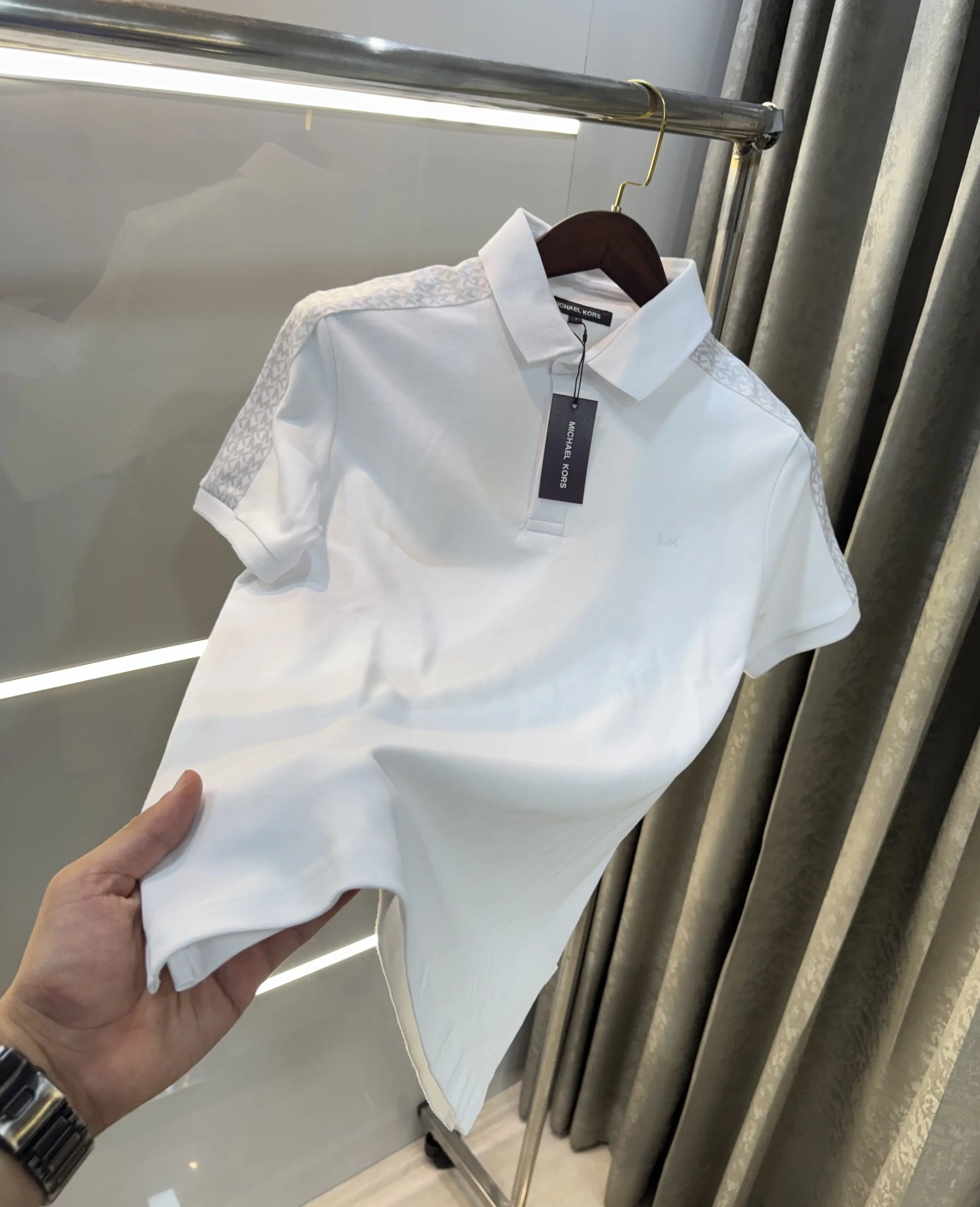 Michael Kors White Premium Polo T-shirt