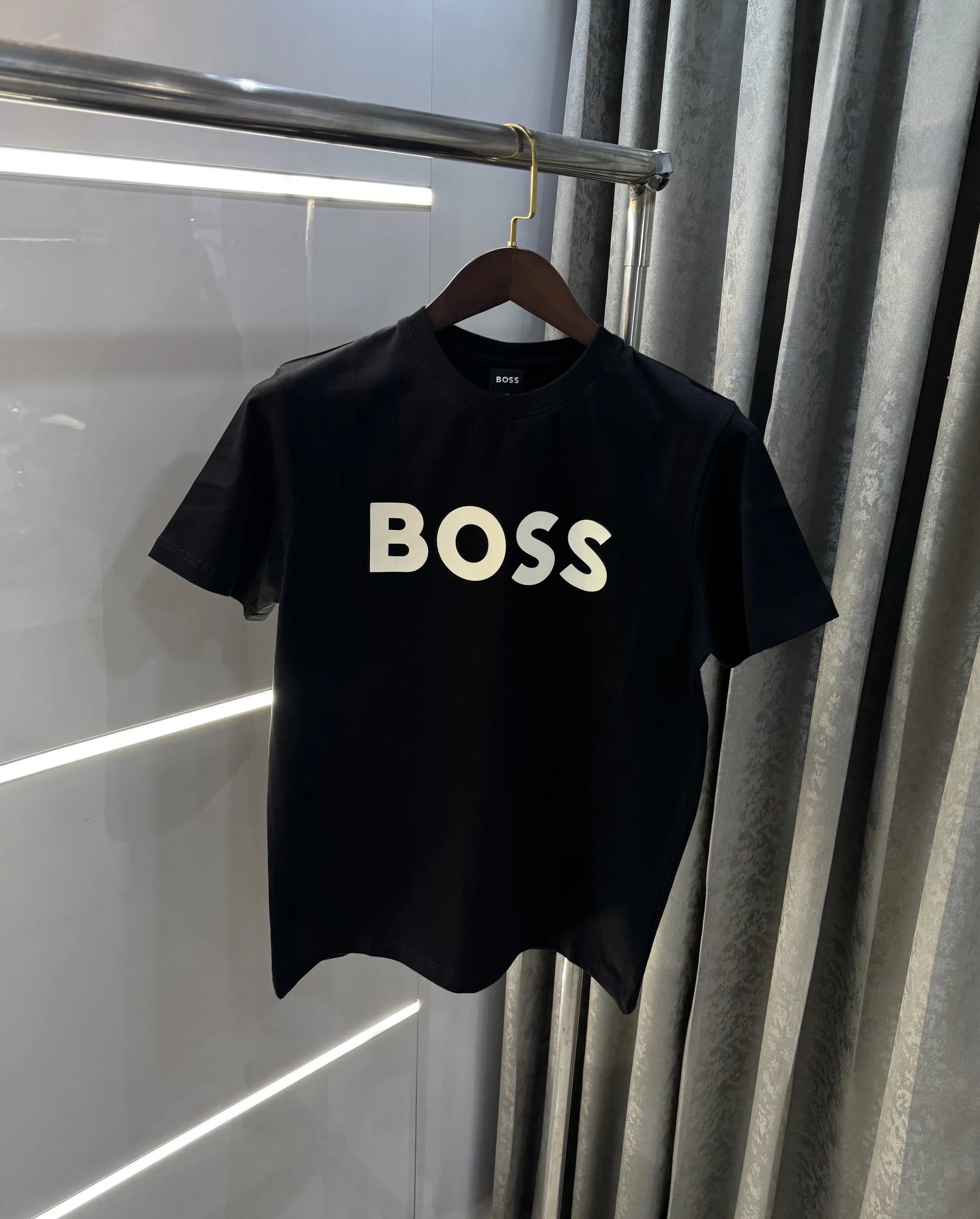 Hugo Bos s Black Logo Print Premium T-Shirt