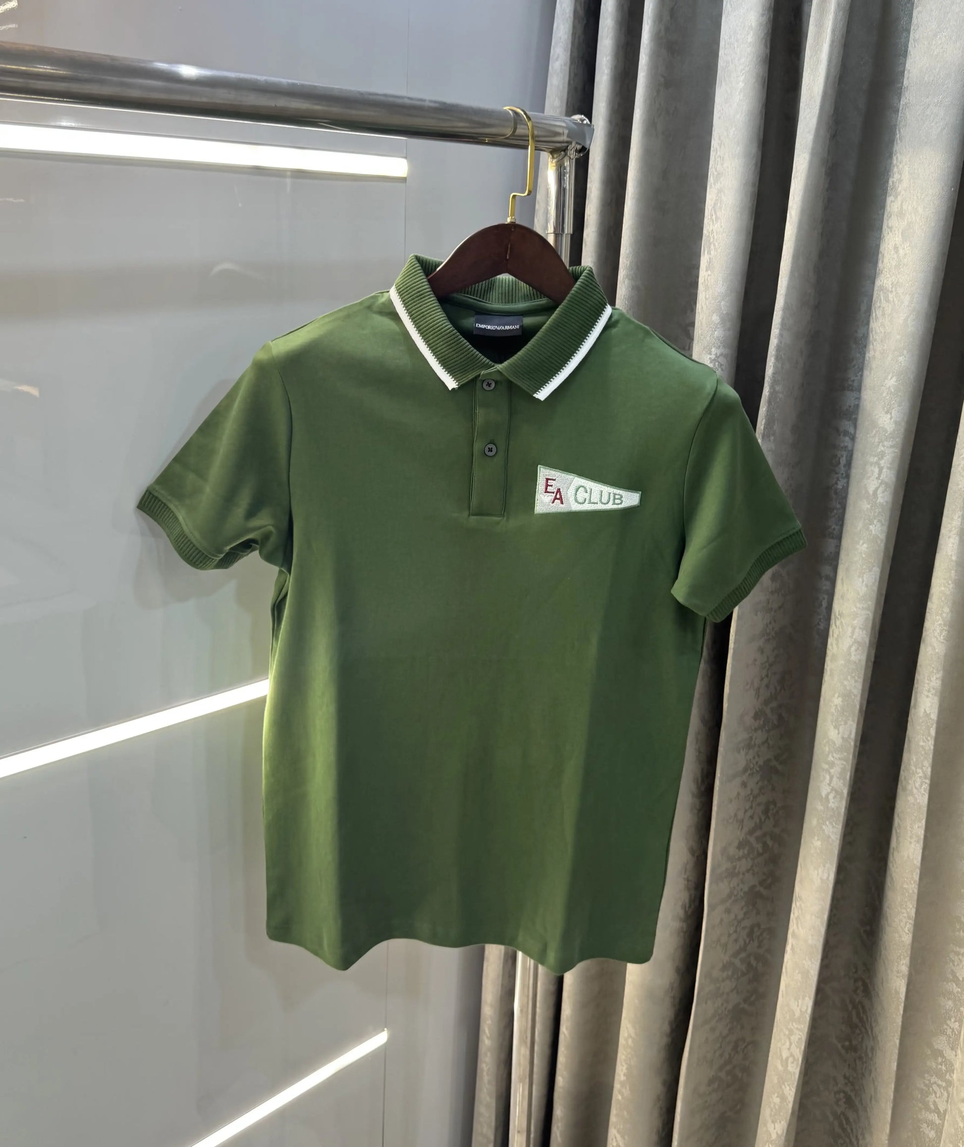 Emporio Armani Olive Green Premium Polo T-Shirt