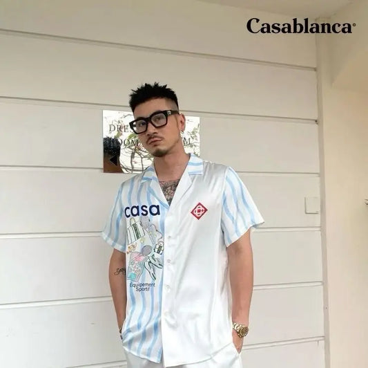 Casablanca White Premium Loose Fit Shirt