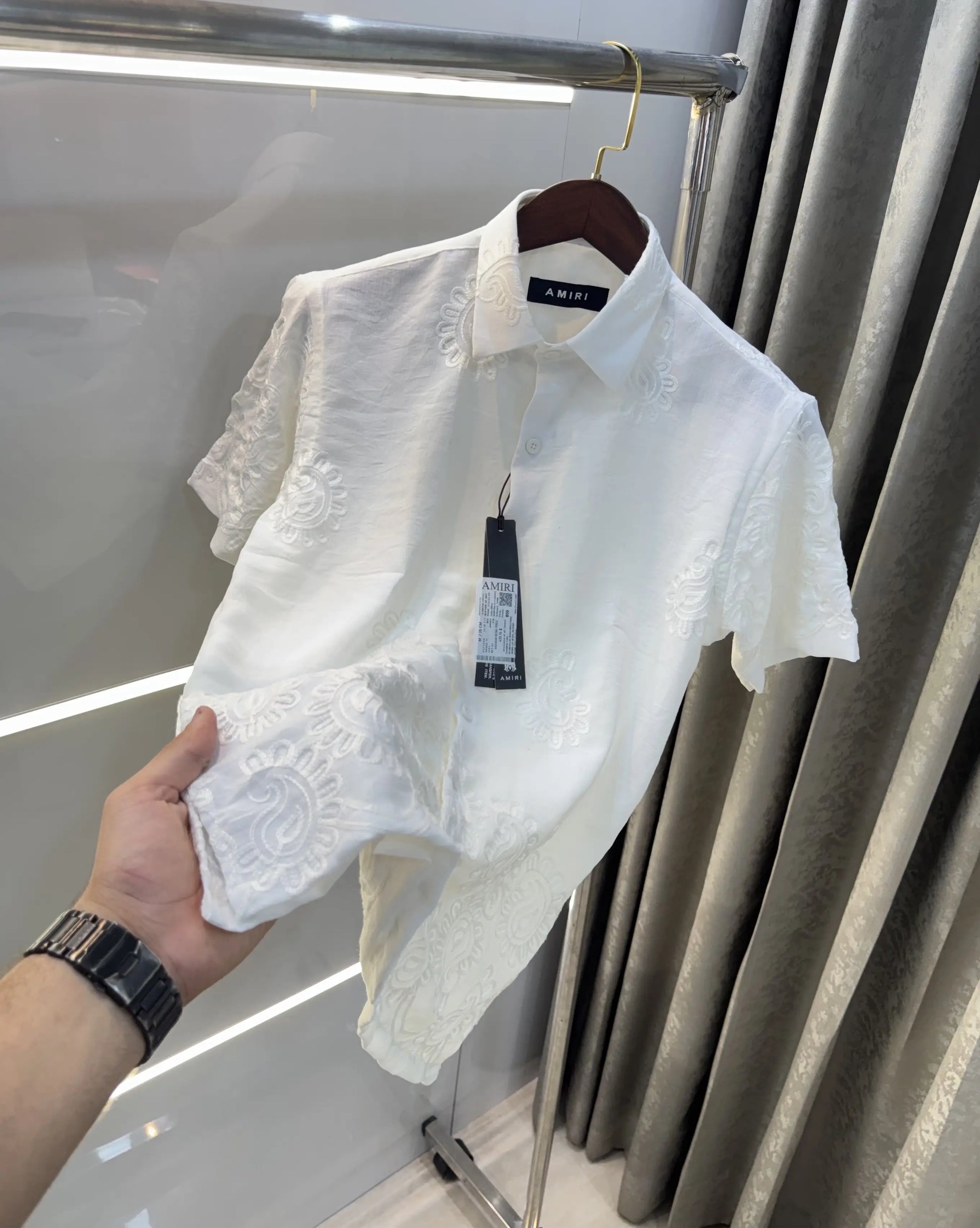 Amiri White Designer Premium Shirt