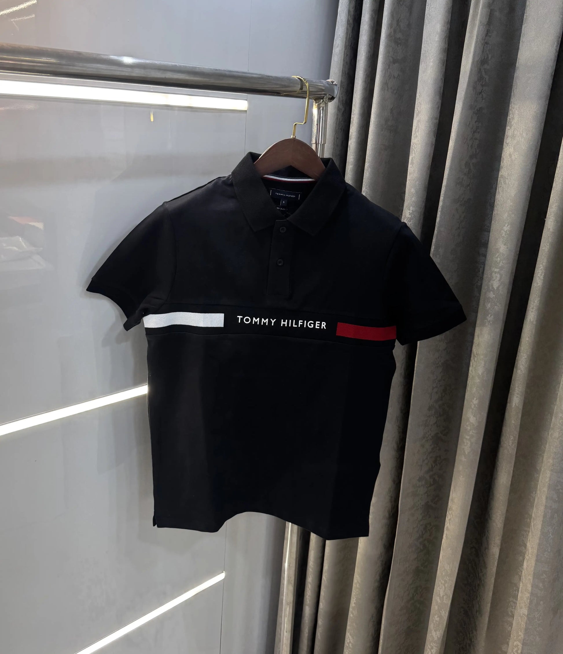 Tommy Hilfiger Black Premium Polo T-shirt