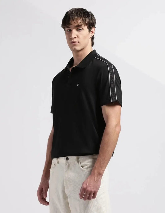 Calvin Klein Black Logo Work Premium Polo T-Shirt