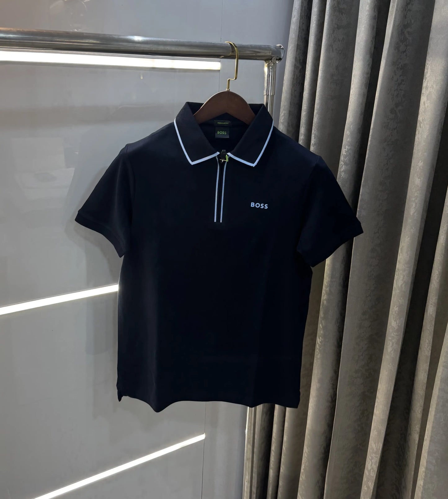 Hugo Boss Navy Blue Logo Work Premium Polo T-shirt