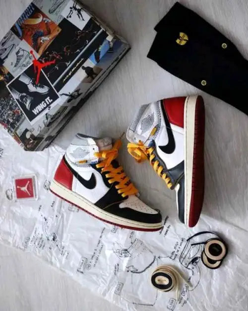 Nikke Jordan Retro 1 High X Union Black Toe Leather Surplus Semi UA