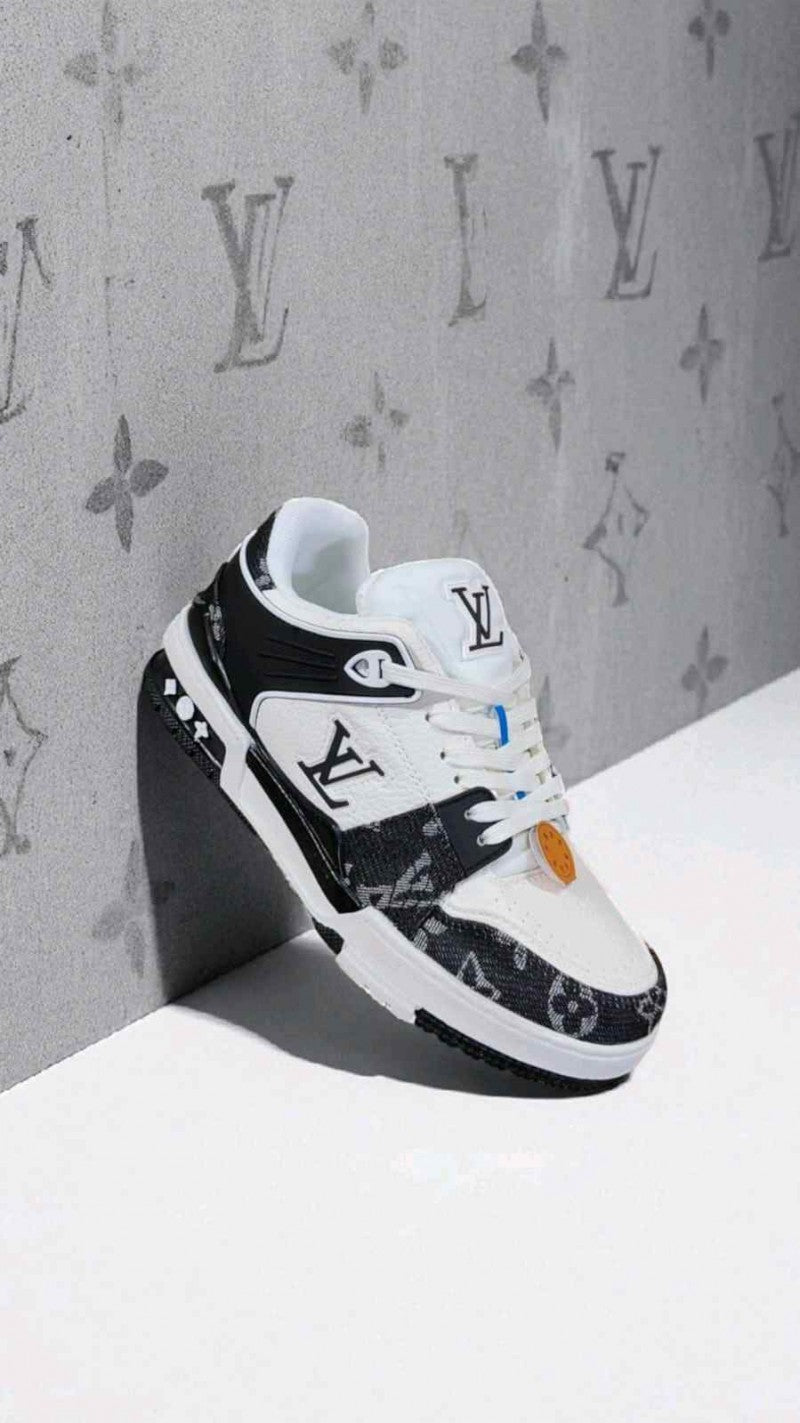 Sale louiss Vuitton Trainer Nigo Denim Black White (375