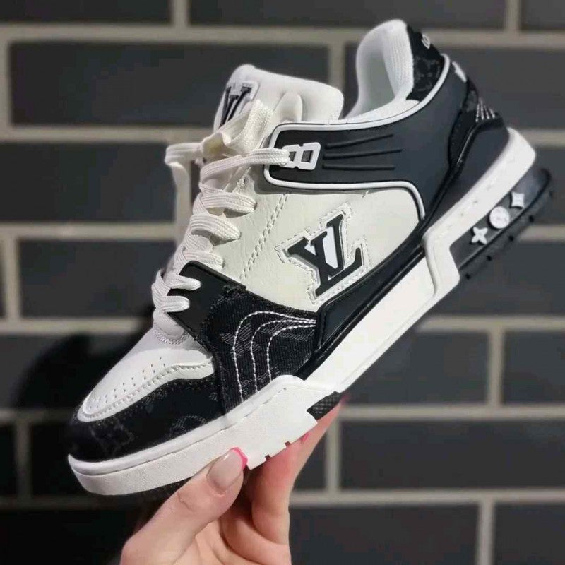 Sale louiss Vuitton Trainer Nigo Denim Black White (375