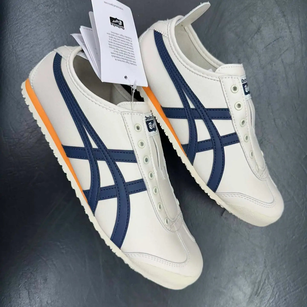 Onitsuka Tiger Mexico 66 Slip On White Navy Orange 470 - 346